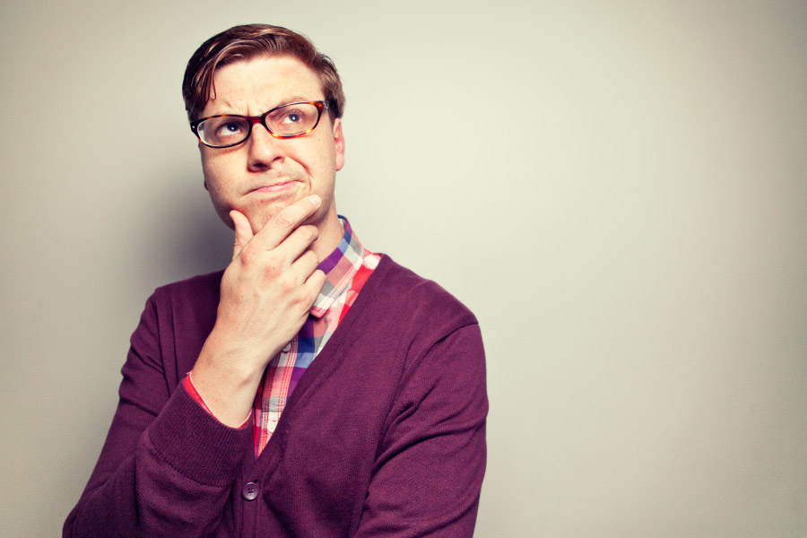 Man with a facial expression that indicates he is thinking about a second opinion