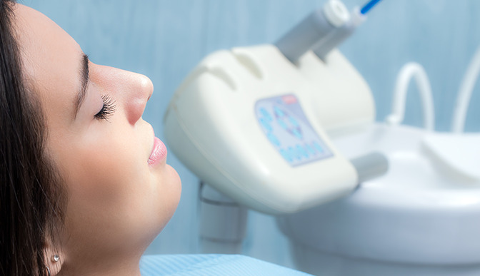 woman at the dentist